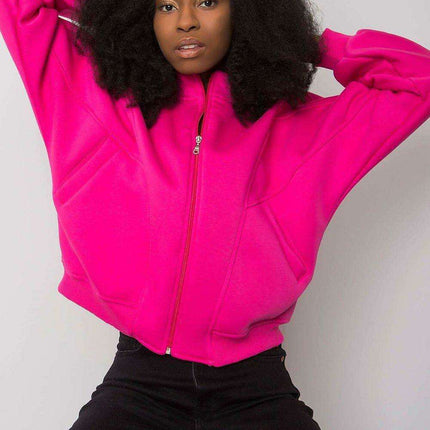 Cozy Cotton-Blend Zip-Up Sweatshirt with Front Pockets - Très Elite