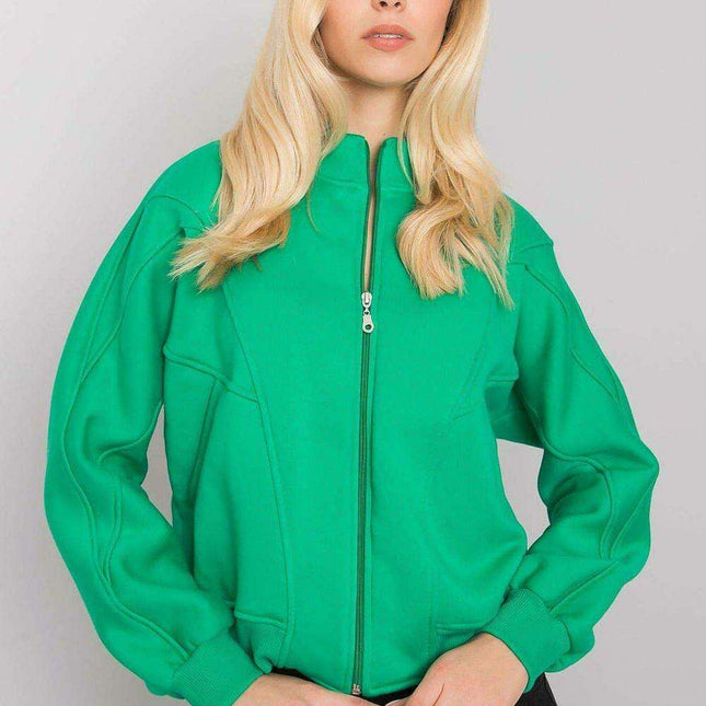 Cozy Cotton-Blend Zip-Up Sweatshirt with Front Pockets