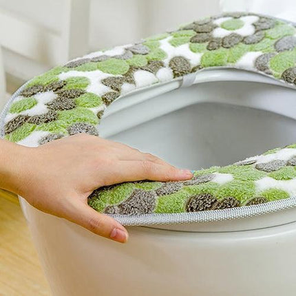 Cozy Elegance Floral Coral Fleece Toilet Seat Lid Pad - Très Elite- Très Elite