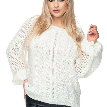 Cozy Elegance Peekaboo Knit Sweater - Très Elite