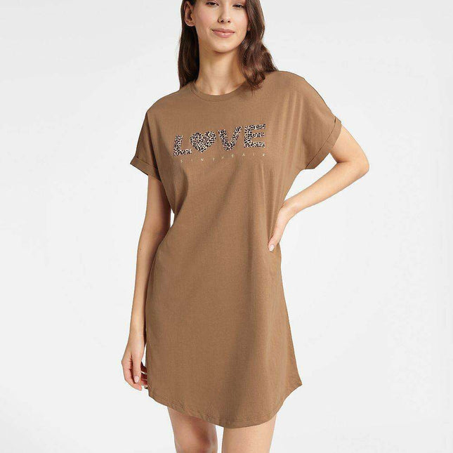 Cozy Elegance Short-Sleeve Cotton Nightgown