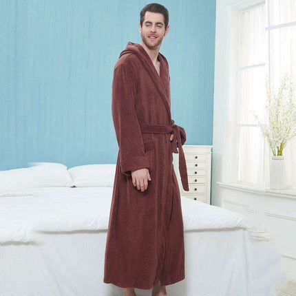 Cozy Elegance Unisex Cotton Hooded Kimono Robe for Winter - Très Elite