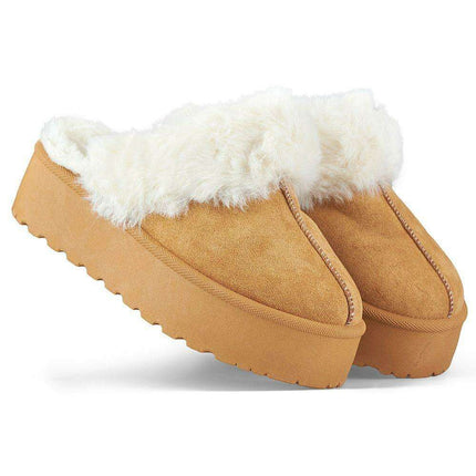 Cozy Furry Platform Mules - Très Elite