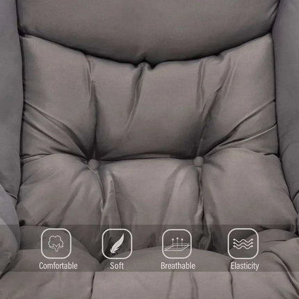 Cozy Grey Lounge Chair Set with Ottoman and Storage Pocket for Ultimate Relaxation - Très Elite