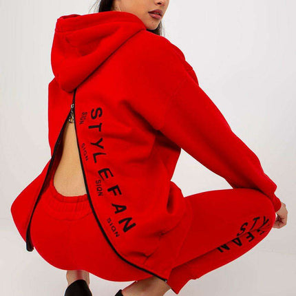 Cozy Hooded Sweatshirt and Pants Set with Zipper Accents - Très Elite
