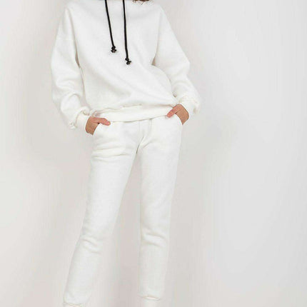 Cozy Hooded Sweatshirt and Pants Set with Zipper Accents