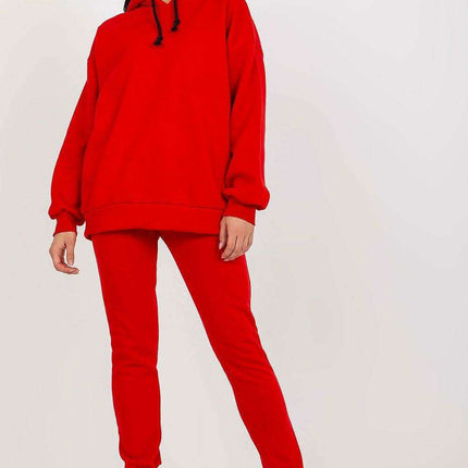 Cozy Hooded Sweatshirt and Pants Set with Zipper Accents