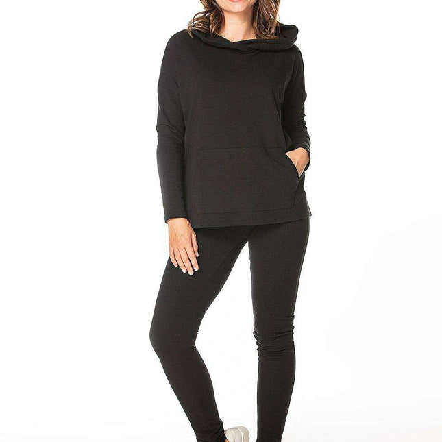 Cozy Kangaroo Pocket Hoodie in Warm Polish Knit Blend