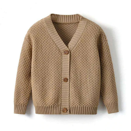 Cozy Kids' Wool Blend Sweater Ensemble - Stylish Cardigan and Cotton Trousers for Year-Round Comfort - Très Elite