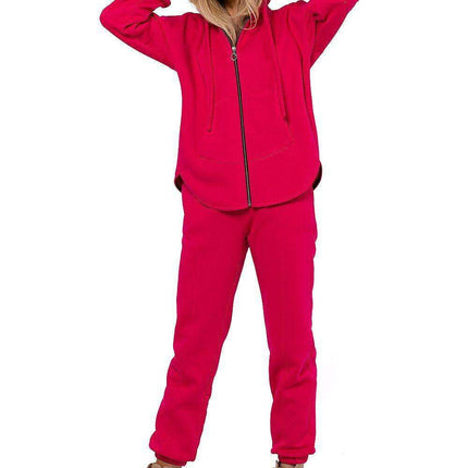 Cozy Knitted Zip-Up Sweater - Women's Sweatshirt with Kangaroo Pocket - Très Elite