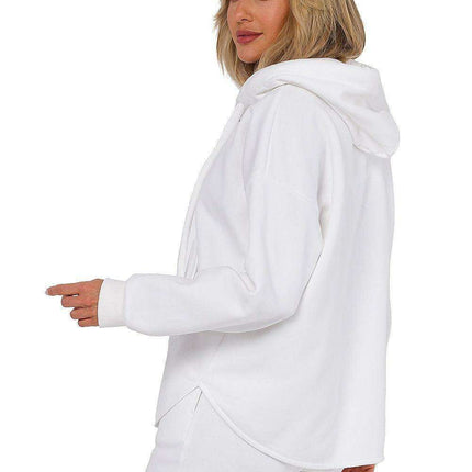 Cozy Knitted Zip-Up Sweater - Women's Sweatshirt with Kangaroo Pocket - Très Elite