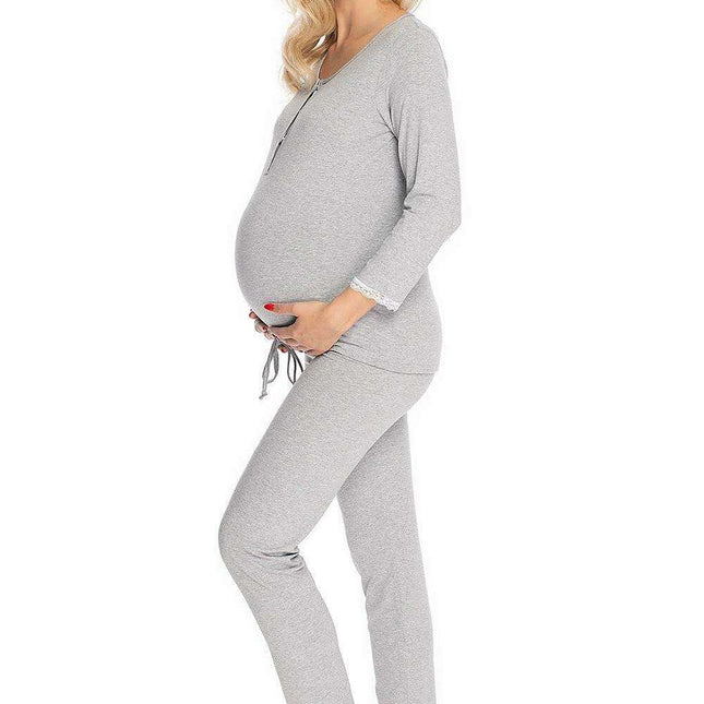Cozy Maternity and Nursing Pajama Set