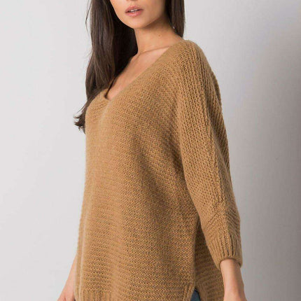 Cozy Oceanic Oversized Sweater - Women's Long Sleeve Pullover - Très Elite