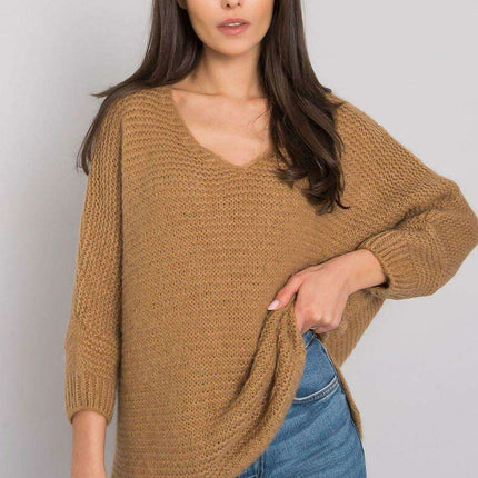 Cozy Oceanic Oversized Sweater - Women's Long Sleeve Pullover