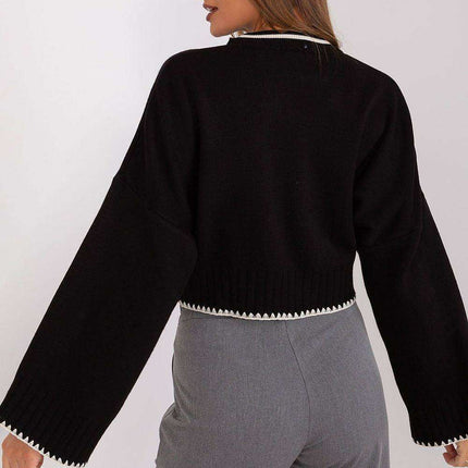Cozy Oversized Acrylic Sweater with Long Sleeves - Très Elite
