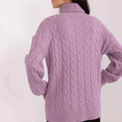 Cozy Plaid Turtleneck Sweater - Très Elite