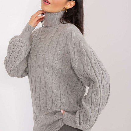 Cozy Plaid Turtleneck Sweater - Très Elite