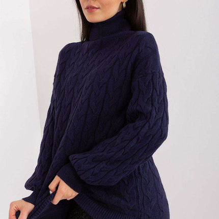 Cozy Plaid Turtleneck Sweater - Très Elite