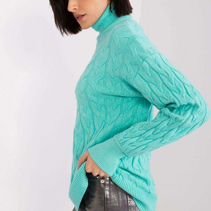 Cozy Plaid Turtleneck Sweater - Très Elite