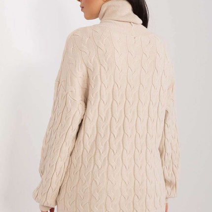 Cozy Plaid Turtleneck Sweater - Très Elite