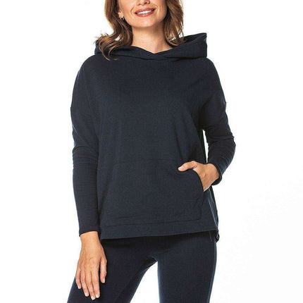Cozy Polish Knit Hoodie with Kangaroo Pocket - Comfortable Sweatshirt