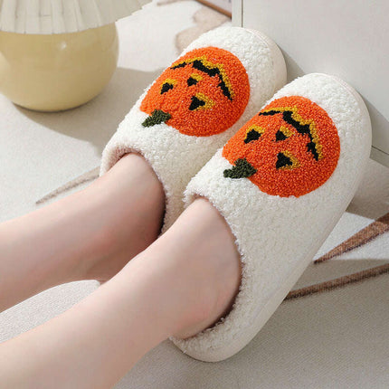 Cozy Pumpkin Cartoon Slippers for Couples - Très Elite