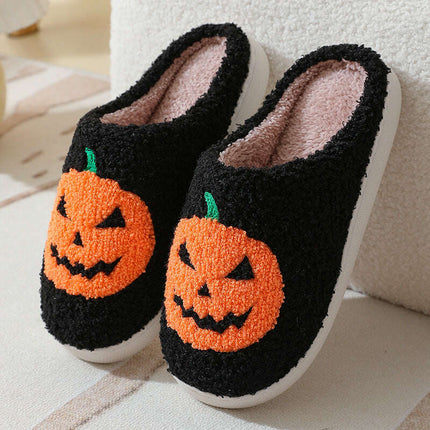 Cozy Pumpkin Cartoon Slippers for Couples - Très Elite