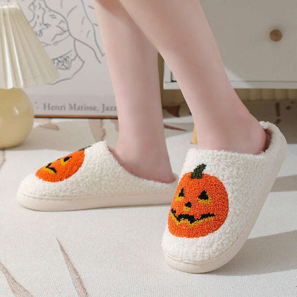 Cozy Pumpkin Cartoon Slippers for Couples - Très Elite