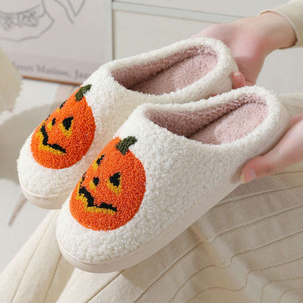 Cozy Pumpkin Cartoon Slippers for Couples - Très Elite