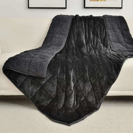Cozy Red Sherpa Weighted Blanket for Tranquil Sleep Experience - Très Elite