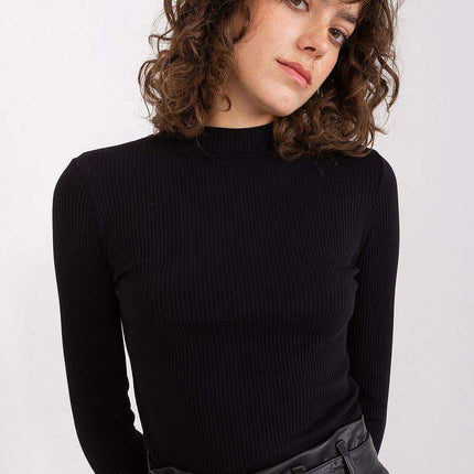 Cozy Ribbed Long Sleeve Turtleneck Blouse - Très Elite