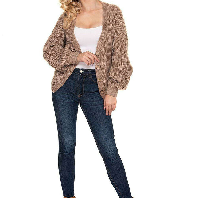 Cozy Rustic-Button Oversized Sweater