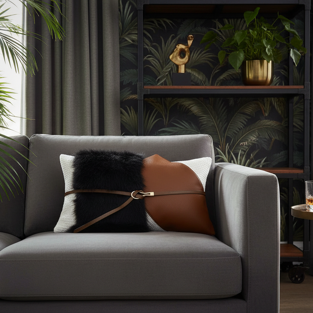 Nordic-Inspired Plush Lumbar Pillow Covers for Cozy Home Aesthetics