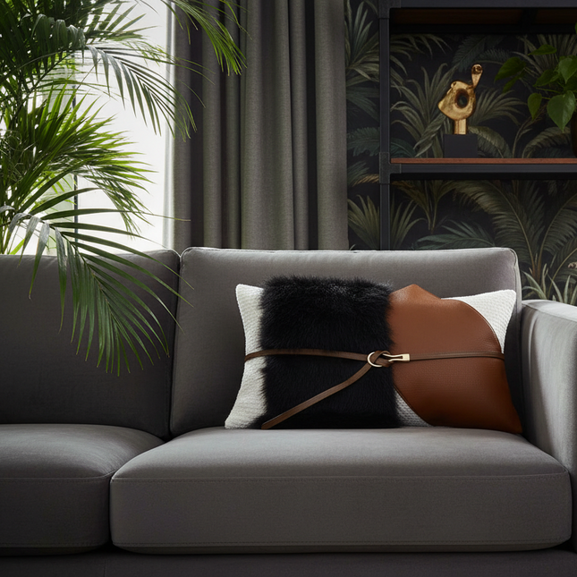 Nordic-Inspired Plush Lumbar Pillow Covers for Cozy Home Aesthetics