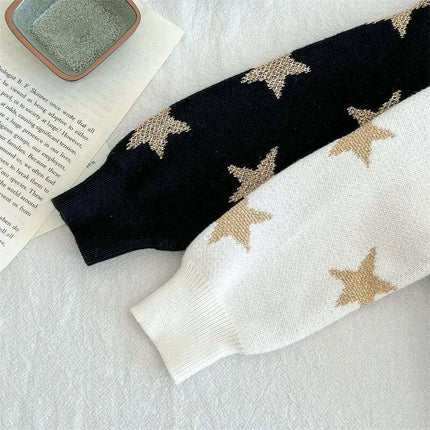 Cozy Star Print Knitted Cardigan for Kids - Autumn Sweater for Boys and Girls - Très Elite