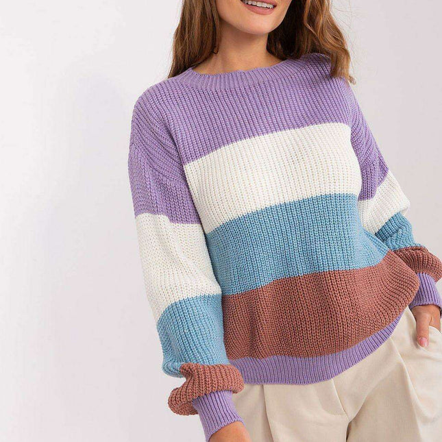 Cozy Striped Knit Sweater: Jumper Badu