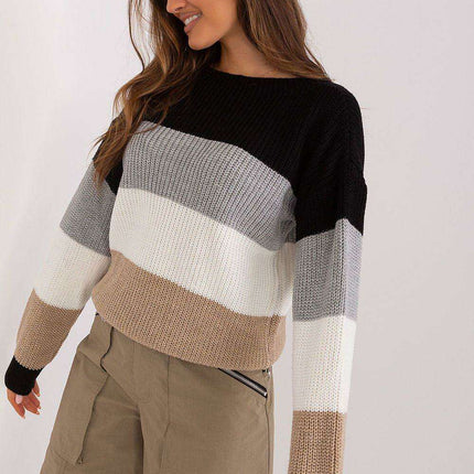 Cozy Striped Knit Sweater: Jumper Badu