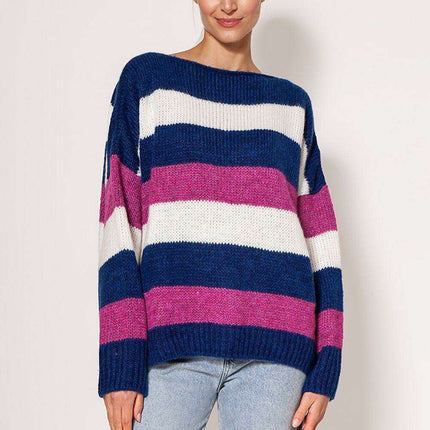 Cozy Striped Oversized Knit Jumper