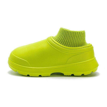 Cozy Velvet-Lined Waterproof Slides for Winter 2023 - Unisex Plush Cotton Footwear - Très Elite