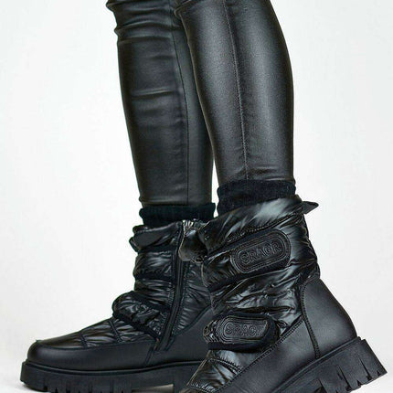 Cozy Winter Eco Fur Snow Boots with Stylish Heel - Très Elite