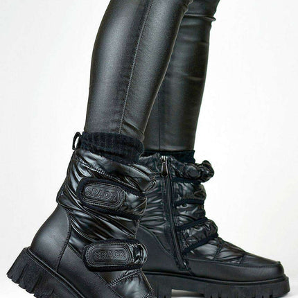 Cozy Winter Eco Fur Snow Boots with Stylish Heel - Très Elite