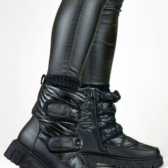 Cozy Winter Eco Fur Snow Boots with Stylish Heel