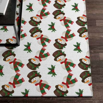 Cozy Winter Wonderland Snowman Plush Area Rug - Embrace Comfort and Classic Charm