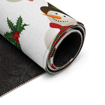 Cozy Winter Wonderland Snowman Plush Area Rug - Embrace Comfort and Classic Charm