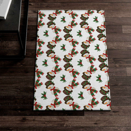 Cozy Winter Wonderland Snowman Plush Area Rug - Embrace Comfort and Classic Charm