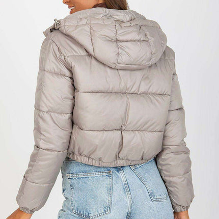 Cozy Women's Quilted Down Jacket with Removable Hood for Winter - Très Elite