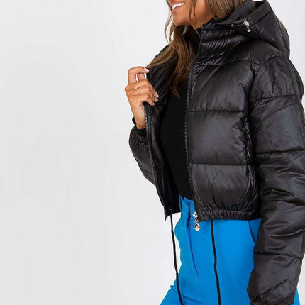 Cozy Women's Quilted Down Jacket with Removable Hood for Winter - Très Elite