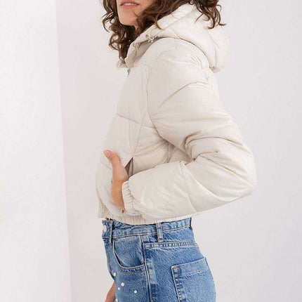 Cozy Women's Quilted Down Jacket with Removable Hood for Winter - Très Elite