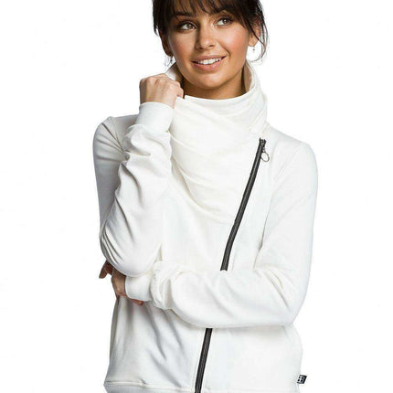 Cozy Zip-Up Draped Sweatshirt - Très Elite