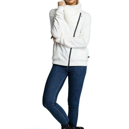 Cozy Zip-Up Draped Sweatshirt - Très Elite